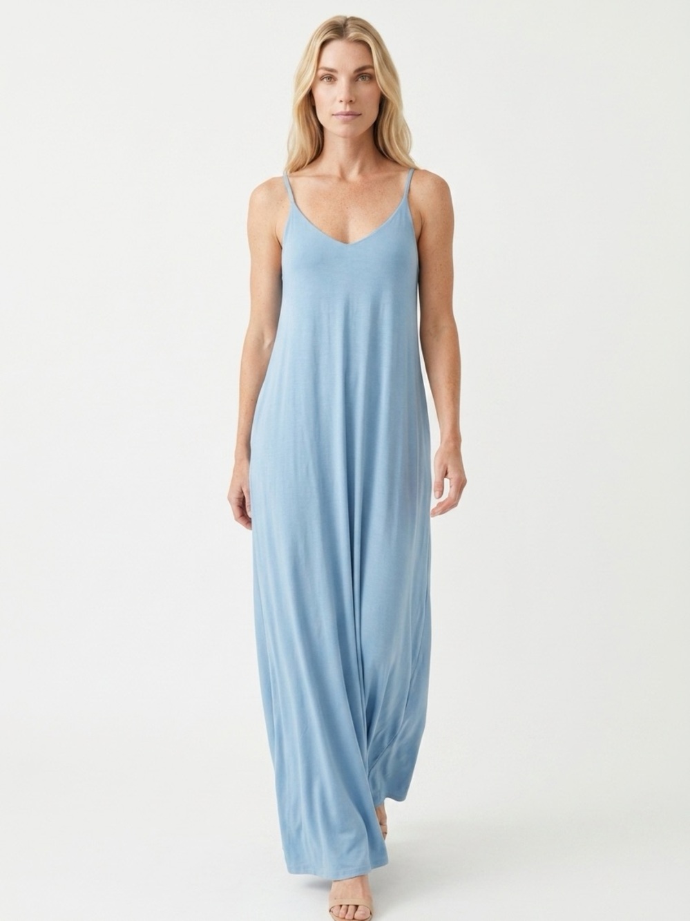 lovestitch Light Blue Maxi Slip Dress
